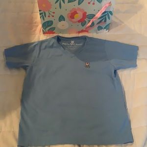 Psycho Bunny boys blue shirt. Small age7/8